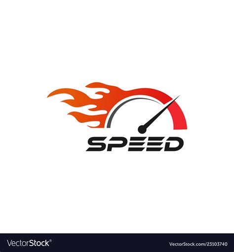 Speedometer logo graphic design template Vector Image