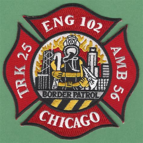 Chicago Fire Department Engine 102 Truck 25 Fire Company Patch