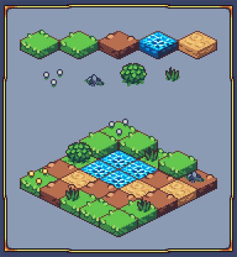 Isometric tiles stuff. : PixelArt | Pixel art tutorial, Pixel art games ...