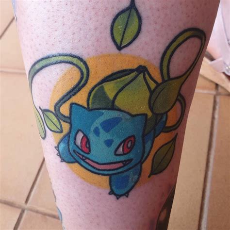 Bulbasaur tattoo by @stickypop - Tattoogrid.net