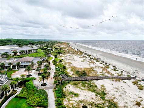 Jekyll Island beaches aerial view Photograph by Charlene Cox | Pixels