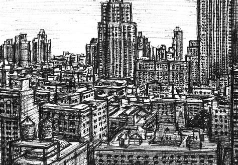 Manhattan Skyline Drawing at PaintingValley.com | Explore collection of ...