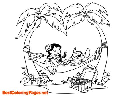 Colouring page Lilo and Stitch - Free printable coloring pages