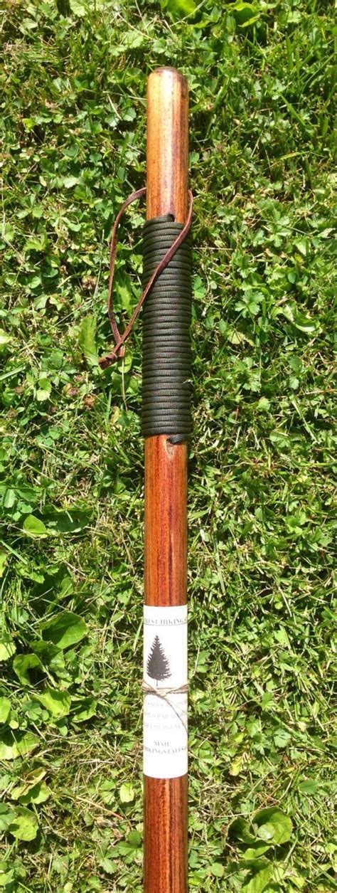 Distressed Hardwood Walking Stick / Hiking Staff / Survival Fishing ...