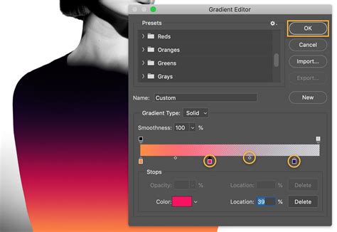 How to use the Gradient tool in Adobe Photoshop to create a graphic overlay