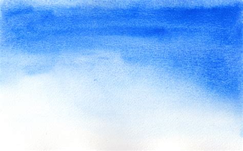 Blue Sky Watercolor at PaintingValley.com | Explore collection of Blue ...