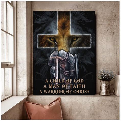 Armor of God Wall Art, Warrior of God Canvas - Jesus Painting, Christi ...