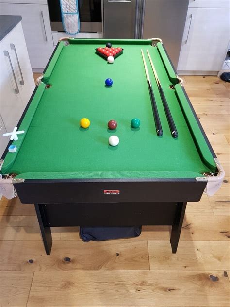 6ftx3FT BCE FOLDING SNOOKER AND POOL TABLE EXCELLENT CONDITION: ALL ...