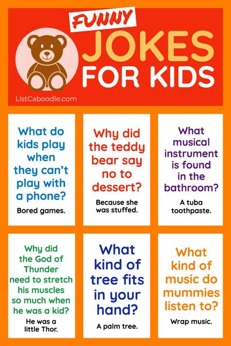 45 Best Jokes For Kids, Guaranteed Laughs (FREE Printable) | Jokes for ...