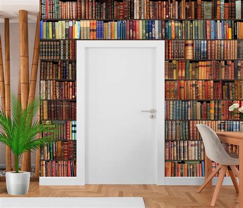 Old Books Wallpaper Library Wall Mural A Lot of Books Decor - Etsy