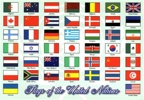 The World in Postcards - Sabine's Blog: United Nation Flags (partial ...