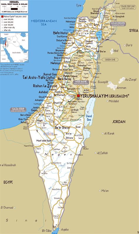 Large road map of Israel with cities and airports | Israel | Asia ...