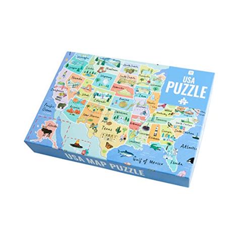 1000-piece USA Map Jigsaw Puzzle & Poster 50 States | Illustrated ...