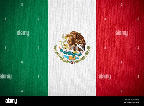 flag of Mexico or Mexican banner on paper background Stock Photo - Alamy