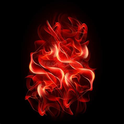 Realistic Flame. Burning Fiery Hot Wall, Fireplace Warm Fire, Blazing ...