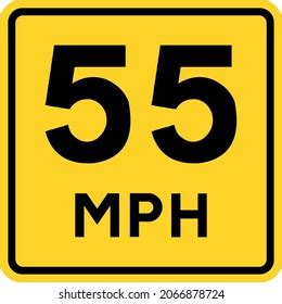 55 Mph Speed Limit Sign Traffic Stock Vector (Royalty Free) 2066878724 ...