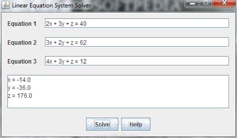 Linear Equation System Solver - Download, Screenshots