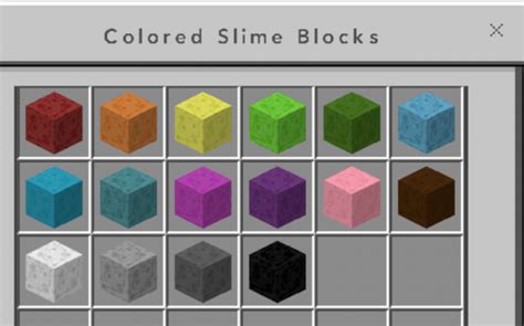 Colored Slime Blocks Minecraft PE Addon