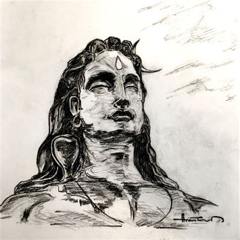 Pin by Ganesh KB on pencil drawing | Lord shiva, Shiva sketch, Lord ...