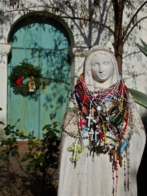 Statue of Mary and Rosaries | Religious icons, Religious images, Rosary