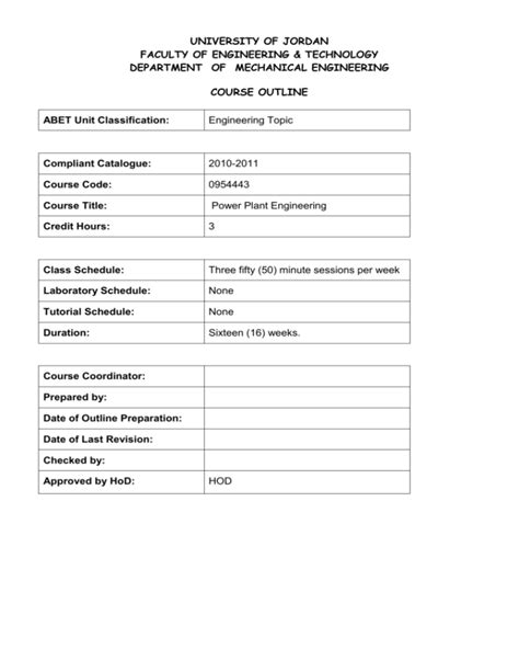 Power Plant Engineering - Faculty of Engineering and Technology