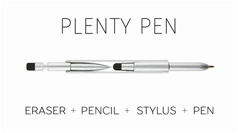 Plenty Pen is a 4-in-1 Pen, Pencil, Stylus, and Eraser - SolidSmack