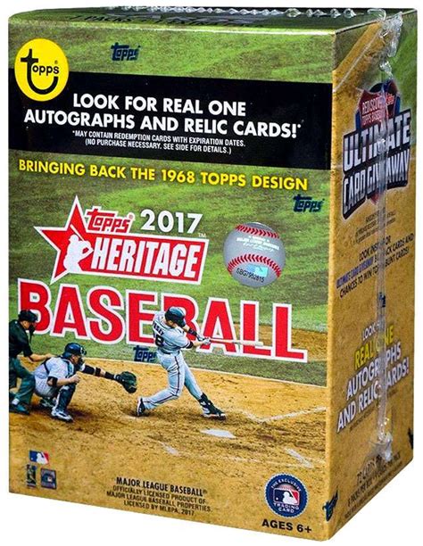 MLB Topps 2017 Topps Heritage Baseball Trading Card BLASTER Box 8 Packs ...