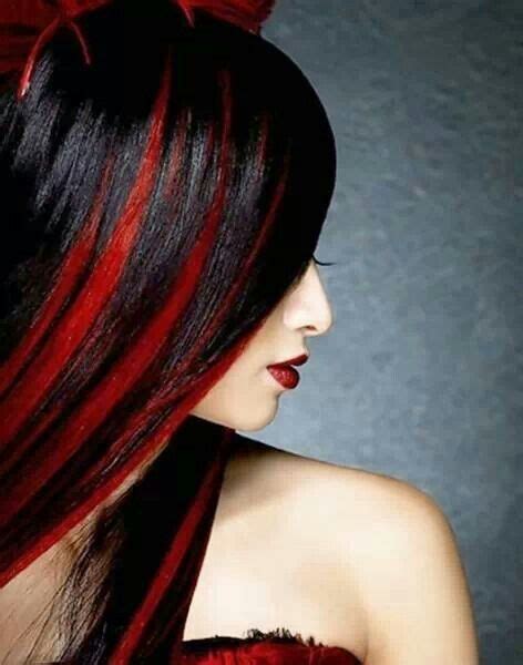 17+ Outstanding Red And Black Hair Ideas For Hairstyle On The Side