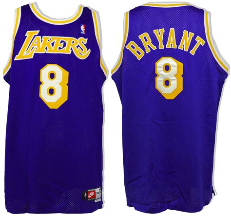 Lot Detail - Kobe Bryant Game-Worn #8 Lakers Road Jersey From the 1998 ...