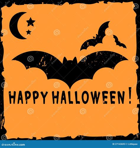 Halloween card with bat stock vector. Illustration of evil - 27143693