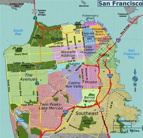 San Francisco street map - Street map of San Francisco california ...