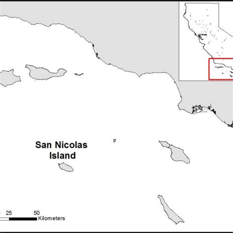 Map showing the location of San Nicolas Island. | Download Scientific ...