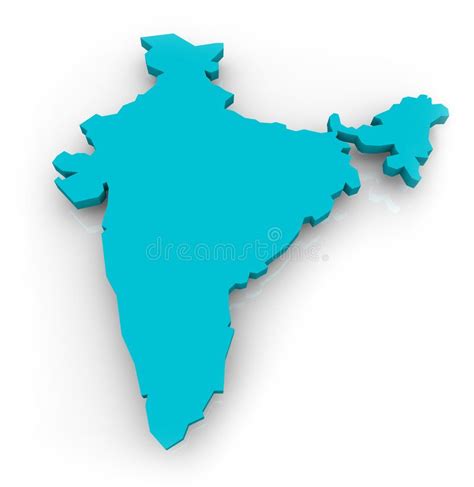 Map of India - Blue. A 3d map of India on a white background #Sponsored ...