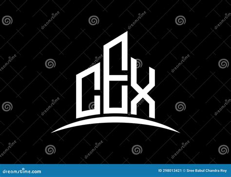 Letter CEX Building Vector Monogram Logo Design Template. Building ...