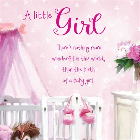 Words Of Warmth Baby Girl Card - Garlanna Greeting Cards