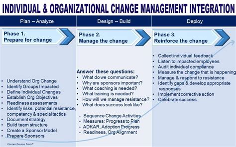 Individual and Organizational Change Management Integration Plan ...