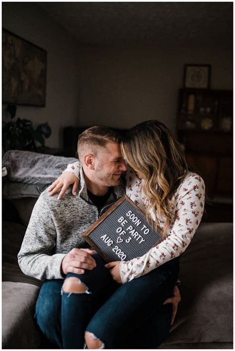 Couples In-Home Pregnancy Announcement Portraits | Chelsea Hall Photography