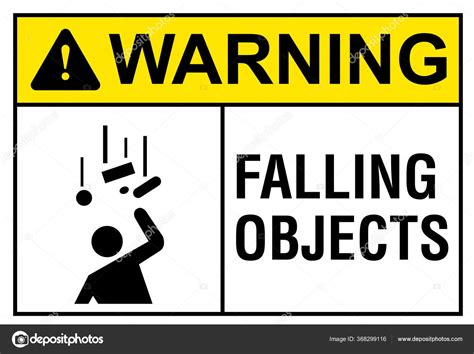 Falling Objects Warning Sign Construction Site Stock Vector Image by ...