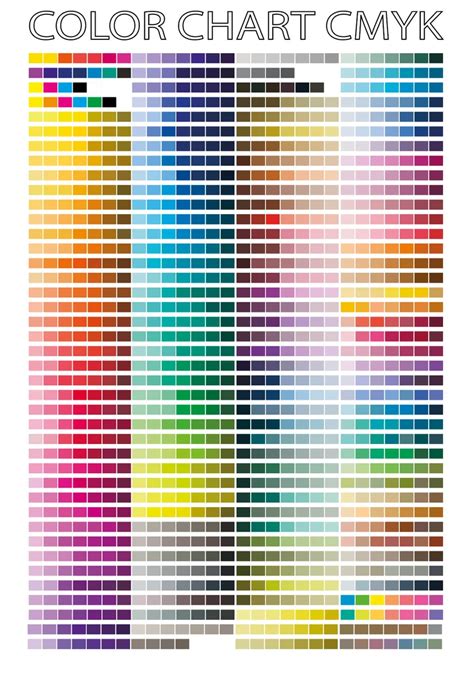 1137 CMYK Color Table for Sublimation or White Toner Printers - Etsy ...