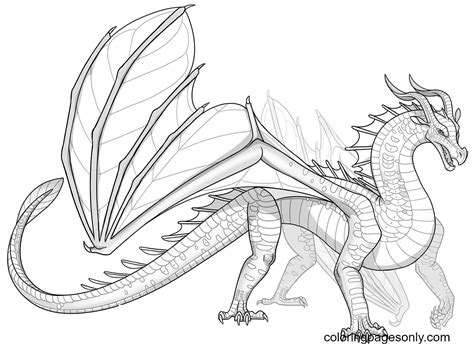 Leafwing Dragon Printable Coloring Page - Free Printable Coloring Pages