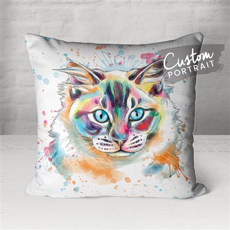 Custom PILLOW Pet Portrait Pet Portrait Pillow Dog Pillow - Etsy