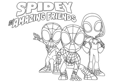 Print Spidey and His Amazing Friends coloring page - Download, Print or ...