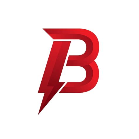 Letter b logo power red | Premium Vector