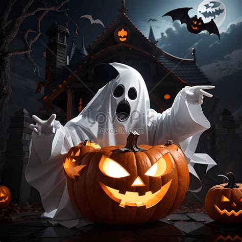 Halloween Boo Scary Ghost Background Design Picture And HD Photos ...