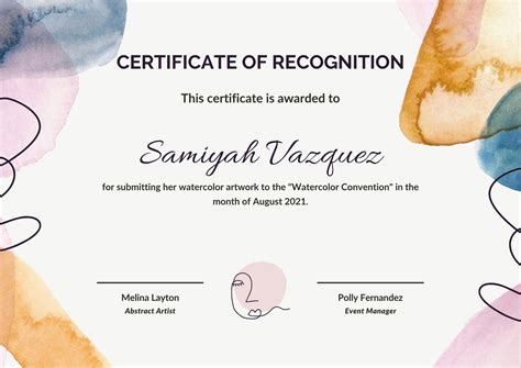 Free, printable, customizable recognition certificate templates | Canva