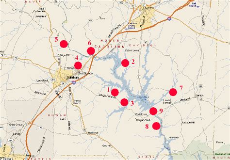 High Rock Lake Nc Map - Zip Code Map