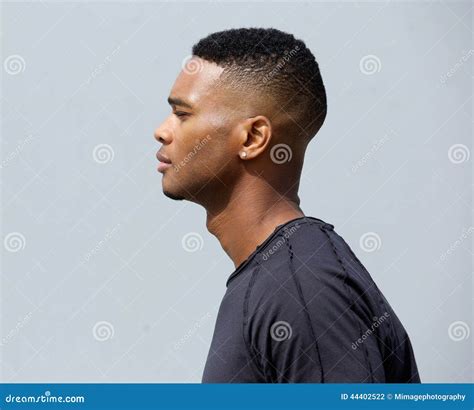 Side View of a Young African American Man Stock Photo - Image of confident, black: 44402522