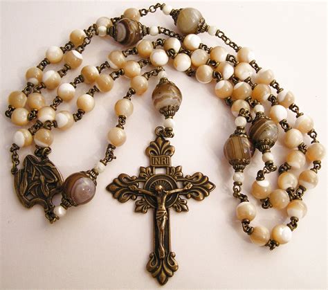 Large Catholic Rosary Beads 43 Antique by SacredArtJewelry