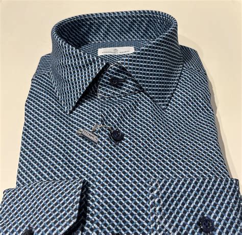 Blue and Navy Geometric Pattern - Robbie Brown Menswear