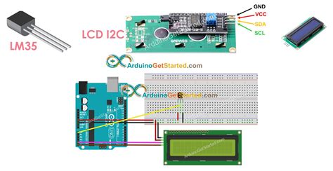 Arduino - Display Temperature from LM35 Sensor on LCD | Arduino Tutorial